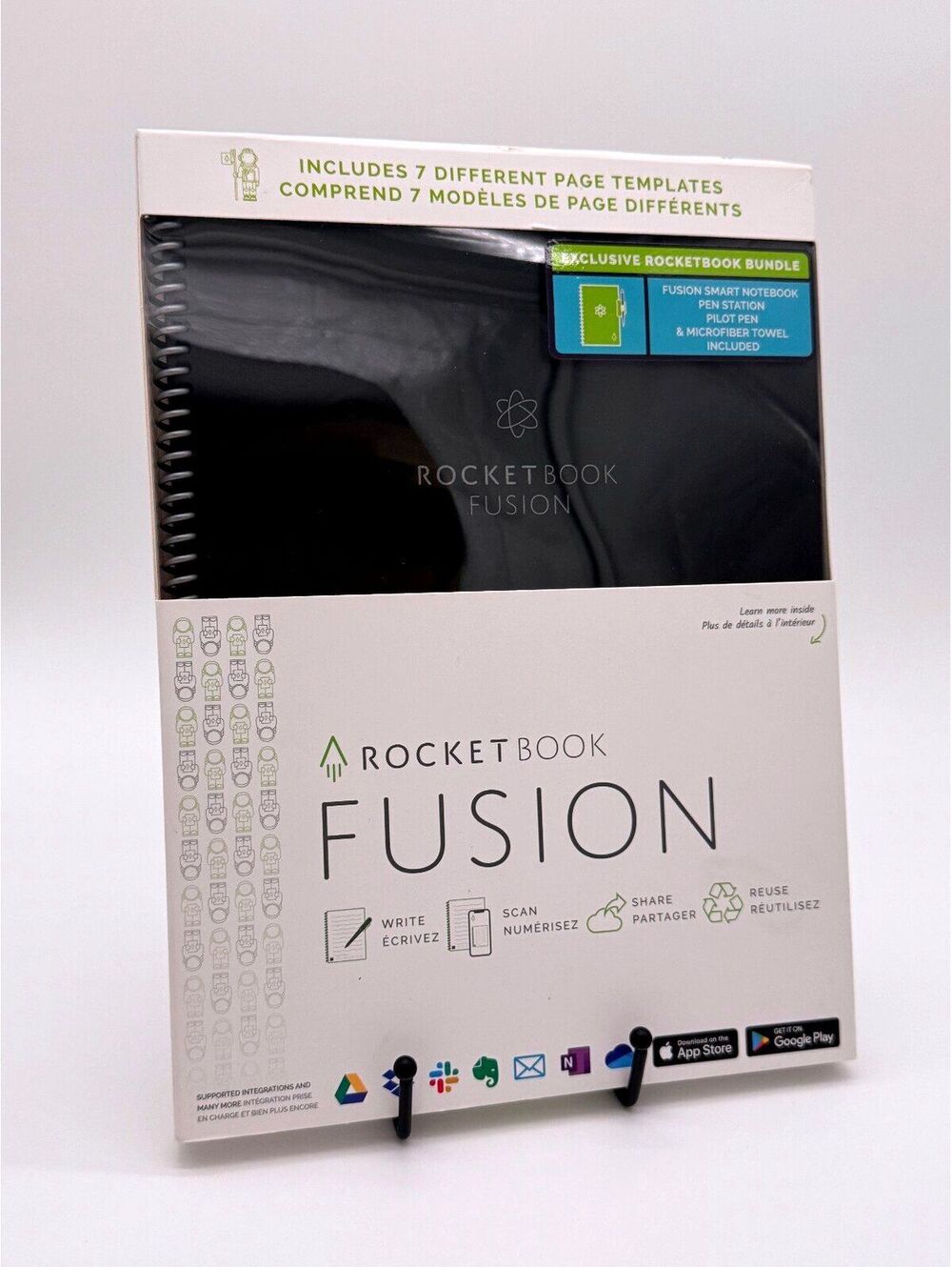 Rocketbook Fusion Reusable Smart Notebook & FriXion Pen Bundle 2022
